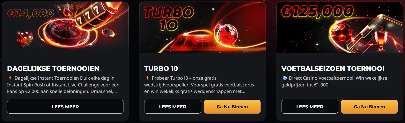 Promoties en acties Instant Casino – wekelijkse bonussen, free spins en cashback