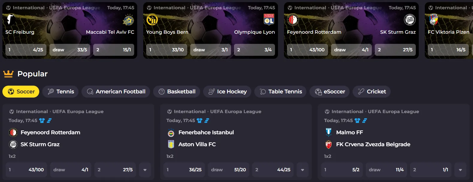 Sport bij Instant Casino – sportweddenschappen en live betting in online casino